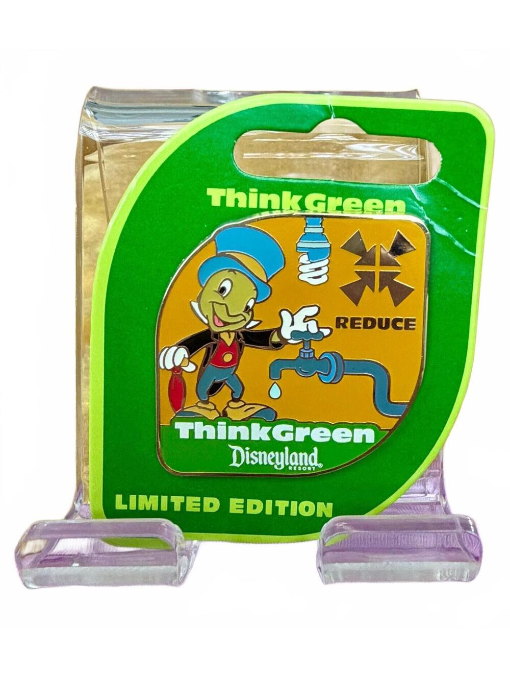 Disney Parks | Jiminy Cricket Think Green Reduce Pin | Disneyland LE 1000